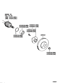 435020D080-HUB & BEARING ASSY