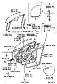 6815142052-RUN, FR DOOR GLASS