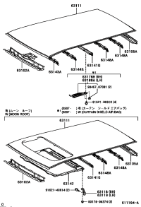 6314242900-REINFORCEMENT, ROOF PANEL, NO.2