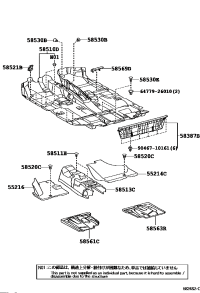 5856942030B0-COVER, FRONT FLOOR CAUTION PLATE