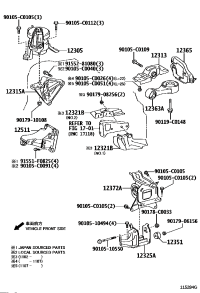 123050T030-INSULATOR SUB-ASSY, ENGINE MOUNTING, RH