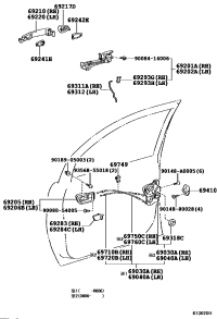 69205AE010B1-HANDLE SUB-ASSY, FRONT DOOR INSIDE, RH