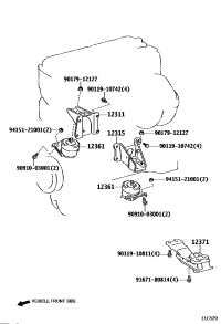 1237175190-INSULATOR, ENGINE MOUNTING, REAR NO.1
