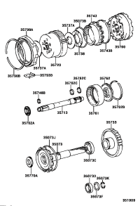9036345008-BEARING, RADIAL BALL (FOR OUTPUT SHAFT FRONT)