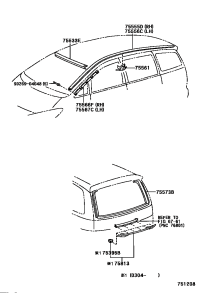 7581328040-MOULDING, BACK DOOR
