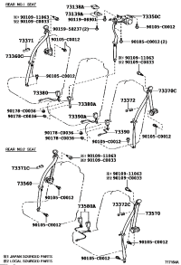 733600F040E0-BELT ASSY, RR NO.1