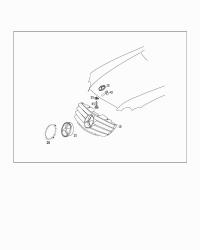 2308880086-Emblem-mercedes three fork