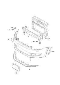 34D807221BGRU-Bumper cover