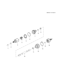 90803142-Set frt wheel drive shaft