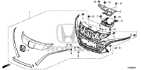 71120TSGH01-Grille assy-fr bumper