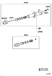 3147060380-CYLINDER ASSY, CLUTCH RELEASE