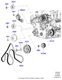 9L3Z8620A-BELT-B 3RD, RH