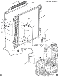 20968136-Cooler (04.128), (19244237 service parts) (for vehicles produced 06/07/10 & later) (1st design see 2