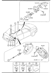 BN8P56870-CABLE,F/LID OPENER