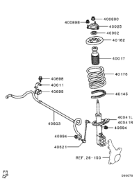 4060A463-STRUT,FR SUSP,LH