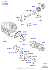 BA5Z6148C-RING SET,PISTON