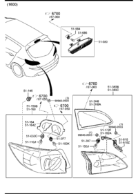 BFG1513F0A-LAMP(R),TRUNK LID