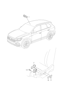 4N0959777E-Switch, for lumbar support adj