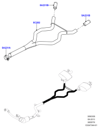 LR036441-CLAMP, ROCKER PANEL