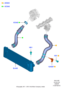 8C169L440BB-INTERCOOLER,CHARGER-RR(L538)