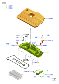 K2GE6584AA-GASKET,HEAD COVER