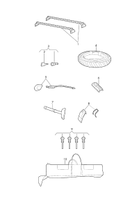 4M0071151-1 set of bottom frame for models with roof rail profile: T-groove