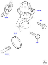 1S7G9D476AG-GASKET,W.PUMP INLET