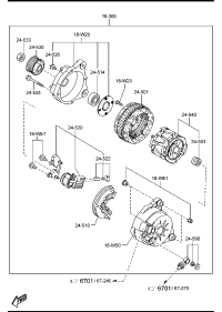 PE0118300-ALTERNATOR 14V/150A-S(W220)199