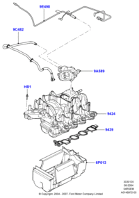 YL3Z9439AA-GASKET,W.PUMP INLET