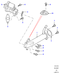 LR004476-GASKET,W.PUMP INLET
