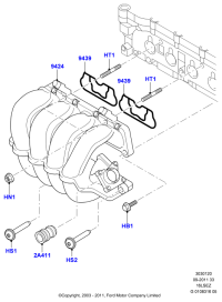 XS6E9441BA-GASKET-INTAKE ADAPTER