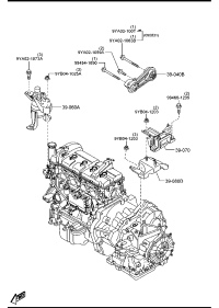 DG8139060E-RUBBER NO.3,ENG.MTG