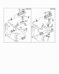 2205010582-RADIATOR HOSE W124/E200/E220