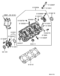 MD301620-HEAD ASSY,ENG CYLINDER