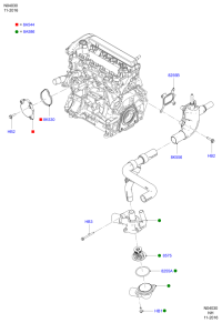 DS7E8575AB-THERMOSTAT ASSY