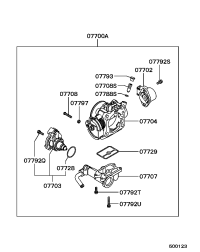 MD167062-THROTTLE BODY ASSY