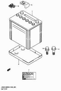 3366065J00-TRAY, BATTERY