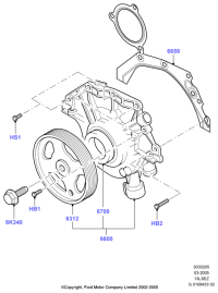 YS6G6659EB-GASKET,W.PUMP INLET