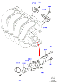 XS6E9P848AA-GASKET,W.PUMP INLET
