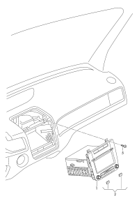 7P6035162B-Car radio with touch screen, integrated 6-disc CD changer and SD card reader display:
