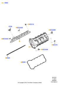 BR3Z6584D-GASKET,W.PUMP INLET