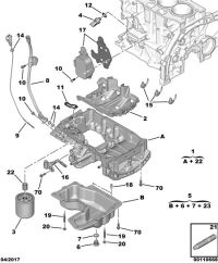 9677091980-Electronic gauge, oil level