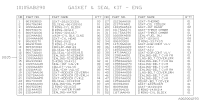 10105AB290-GSKT&SEAL SET-ENG