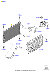 DB5Z8C289B-HOSE ASSY-EGR COOLER,OUT