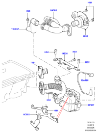 LR015355-RADIATOR HOSE W124/E200/E220