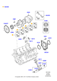 3L3Z6108CC-PISTON, RH