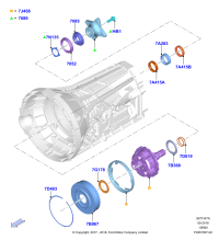 HL3Z7052A-GASKET,W.PUMP INLET