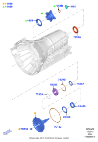FL3Z7052A-GASKET,W.PUMP INLET