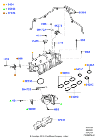 AA5Z9439A-GASKET,W.PUMP INLET