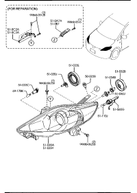 CD85510K0B-UNIT(R),HEAD LAMP